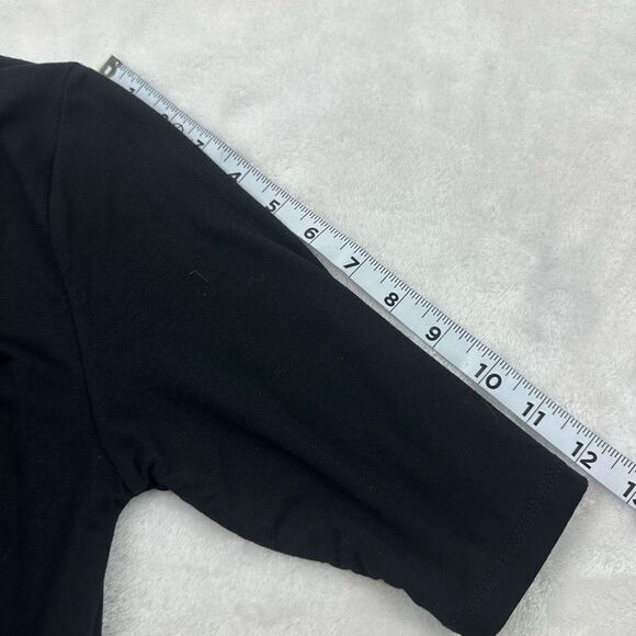 Cupio Women's Size M Criss Cross Vneck Black Dress Stretchy Casual Basic - Picture 7 of 9